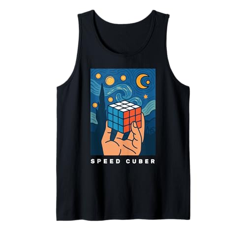 Puzzle Cube Speed Cubing Vincent Van Gogh Sternennacht Kinder Tank Top Puzzle Cube Speed Cubing Vincent Van Gogh Sternennacht Kinder Tank Top von Puzzle Cube Art