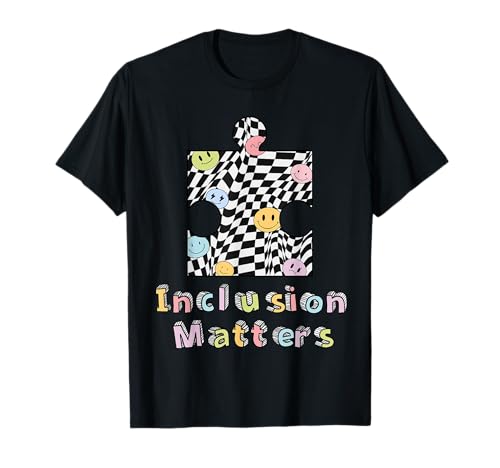Inclusion Matters Groovy Kariertes Puzzleteil Autismus Kinder T-Shirt Inclusion Matters Groovy Kariertes Puzzleteil Autismus Kinder T-Shirt von Puzzle Piece Groovy Autism Awareness