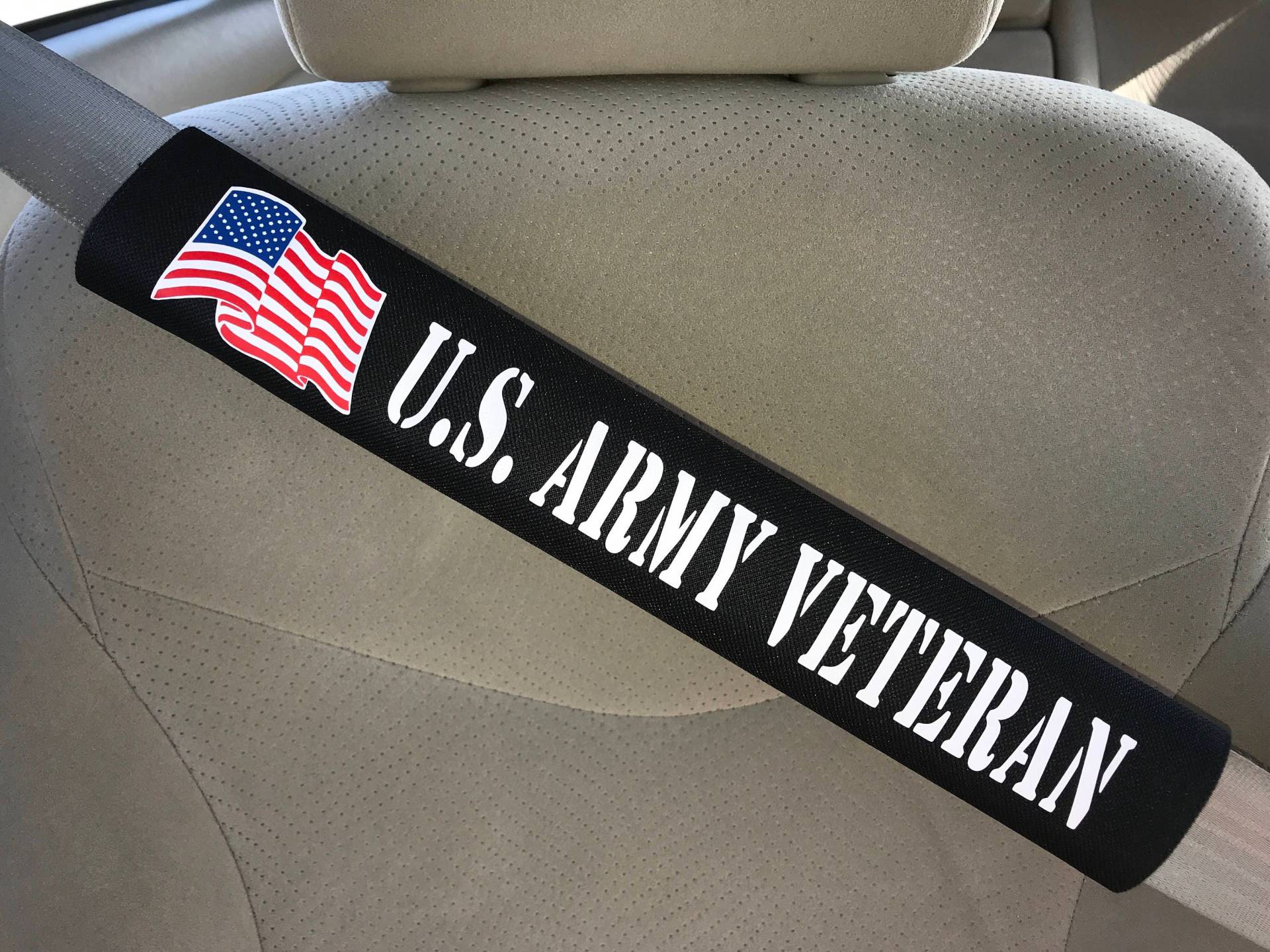 Us-Militär Army Veteran Sicherheitsgurtabdeckung Us-Militär Army Veteran Sicherheitsgurtabdeckung von PuzzlePieceShop