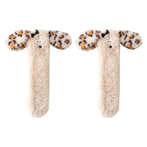 Pyasuye Frauen Cartoon Hundeohren Fuzzy Plüsch Socken Winter Warm Dicker Weicher Fleece Schlaf Wärmeboden Slipper Geschenk Süßes Fuzzy Slipper Socken von Pyasuye