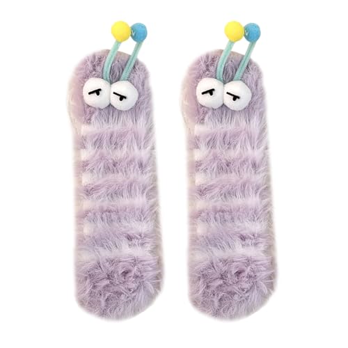 Pyasuye Gemütliche Weiche Warme Socken Lässig Nach Hause Schlaf Komfortable Winter Funn Crews Fuzzy Für Frauen Mädchen Geschenke Frauen Fuzzy Socken Grippers Velvets Booties von Pyasuye