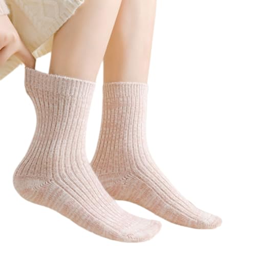 Pyasuye Winter Wärme Warme Kalbsocken Für Frauen Dickes Künstlich Gerippter Strick Atmungsaktives Lässiges Mittlerer Röhrchen Slipper Gemischtwinter Warm von Pyasuye