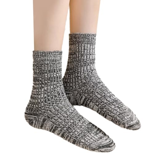 Pyasuye Winter Wärme Warme Kalbsocken Für Frauen Dickes Künstlich Gerippter Strick Atmungsaktives Lässiges Mittlerer Röhrchen Slipper Gemischtwinter Warm von Pyasuye
