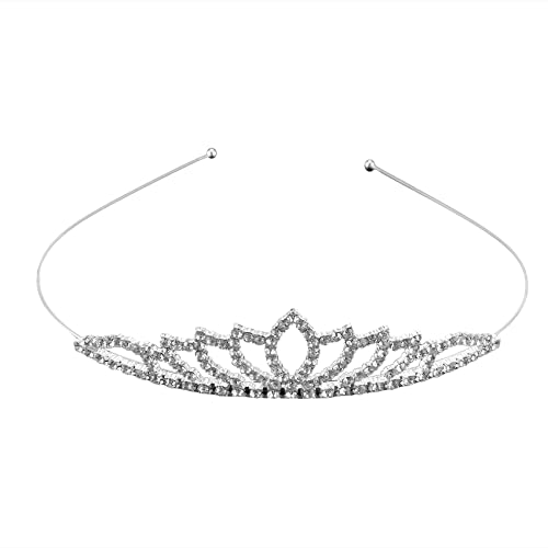 Pyatofyy Diadem Haarschmuck Krone Damen, Diamantene Tiara Diadem Silber, Hochzeit Bridal Tiara Brautschmuck Haarschmuck, Rapunzel Krone,Prom Queen Krone Damen Mädchen Prinzessin Geburtstag Haarschmuck von Pyatofyy