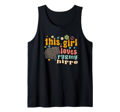 Dieses Mädchen liebt Pygmäen, Nilpferd, Nilpferd, Lustig, Süß Tank Top von Pygmy Hippo Merchandise Apparel