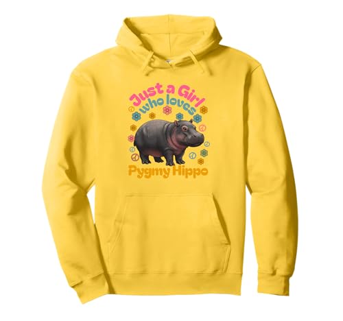 Just A Girl Pygmy Nilpferd Nilpferd Lustig Niedlich Pullover Hoodie von Pygmy Hippo Merchandise Apparel