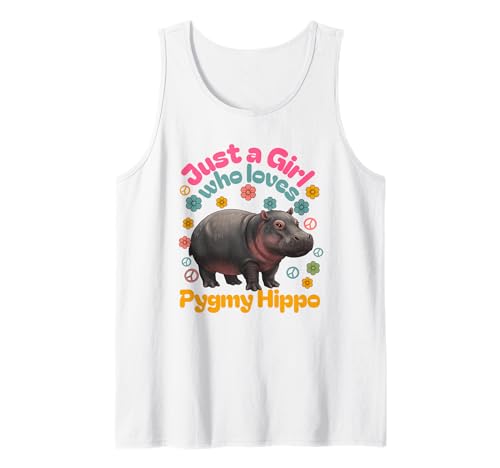 Just A Girl Pygmy Nilpferd Nilpferd Lustig Niedlich Tank Top von Pygmy Hippo Merchandise Apparel