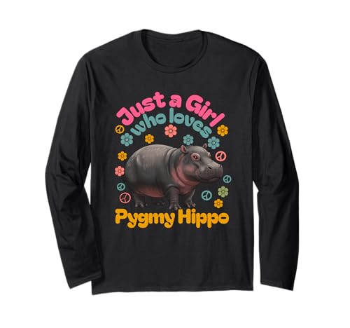 Pygmy Hippo This Girl Loves Nilpferd Langarmshirt von Pygmy Hippo Merchandise Apparel