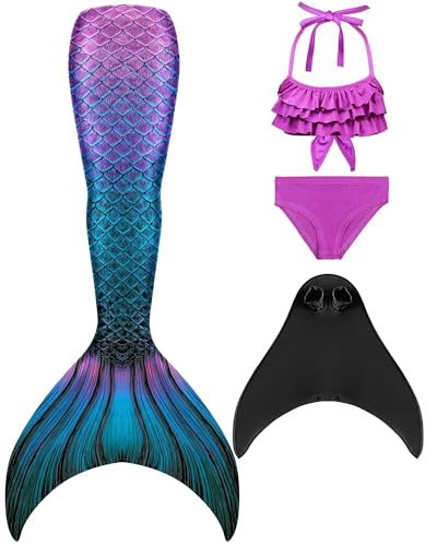 Pyjacos Mono-fin Mädchen mit 4PCS 666g,xiaoheiM35-140 von Pyjacos