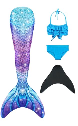 Pyjacos monofin Mädchen 4 Stück Set KK8，G5+46-150 von Pyjacos