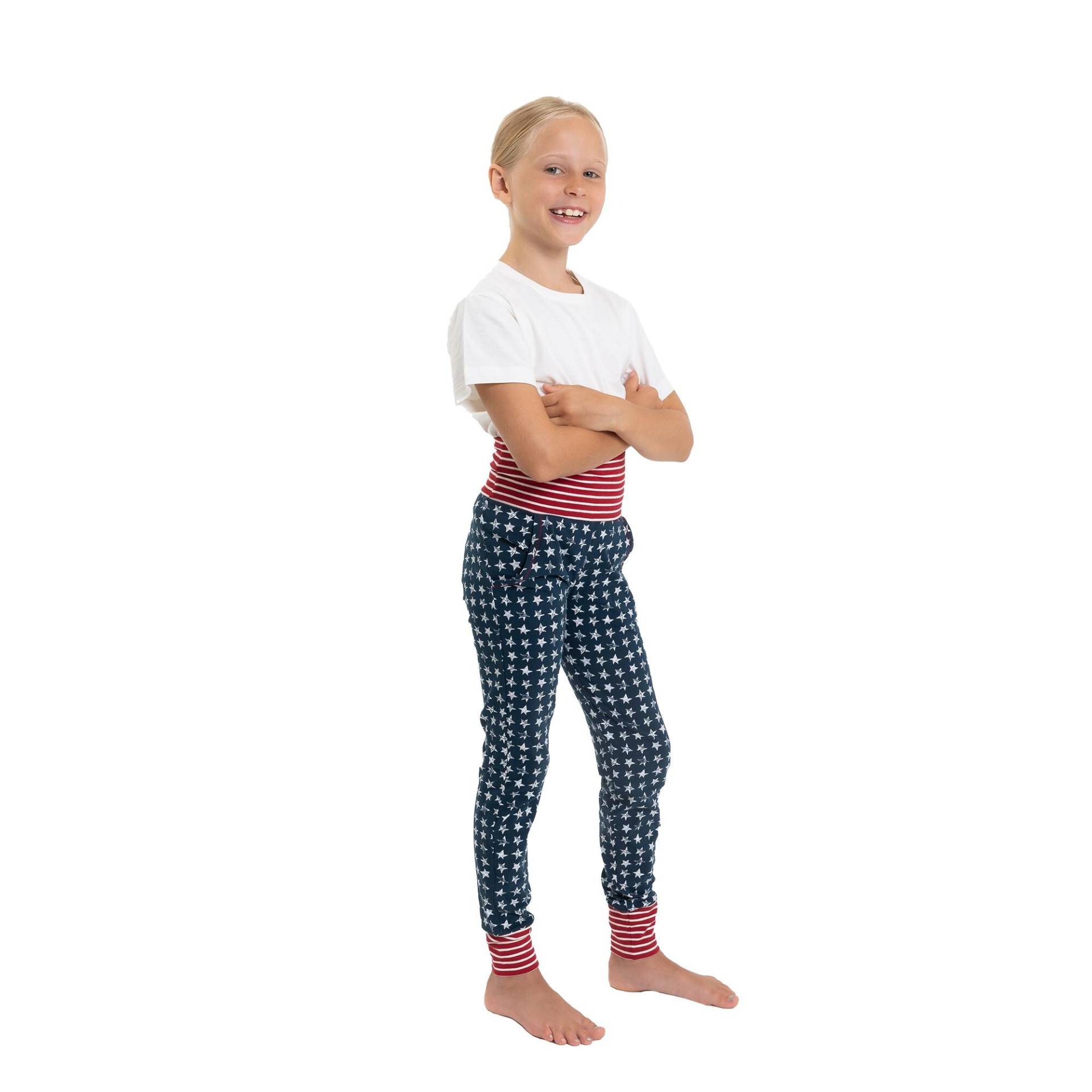 Jogginghose Kinder Bio Slim-Fit "Stars N' Stripes" von Pyjamaday