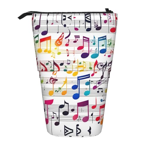 Pyjwyfmy Buntes Federmäppchen mit Musiknoten-Aufdruck, Teleskop-Stifttasche, tragbarer Stifthalter für Arbeitszimmer oder Bürobedarf Pyjwyfmy Buntes Federmäppchen mit Musiknoten-Aufdruck, Teleskop-Stifttasche, tragbarer Stifthalter für Arbeitszimmer oder Bürobedarf von Pyjwyfmy