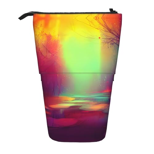 Pyjwyfmy Dream Federmäppchen mit buntem Druck, Teleskop-Stifttasche, tragbarer Stifthalter für Arbeitszimmer oder Bürobedarf von Pyjwyfmy