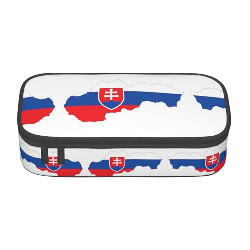 Pyjwyfmy Federmäppchen mit Slowakei-Flagge, großes Fassungsvermögen, großes Fassungsvermögen, große Aufbewahrung, hohe Kapazität, Tasche, Beutel, Make-up-Tasche Pyjwyfmy Federmäppchen mit Slowakei-Flagge, großes Fassungsvermögen, großes Fassungsvermögen, große Aufbewahrung, hohe Kapazität, Tasche, Beutel, Make-up-Tasche von Pyjwyfmy