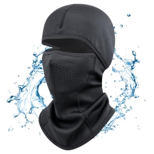 Pyrafox Herren & Damen Wasserdicht Sturmhaube - Winter Balaclava Mütze Helm Haube Maske für Ski Fahrrad Motorrad - Optimaler Schutz & Komfort Schwarz von Pyrafox