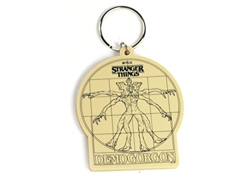 PYRAMID INTERNATIONAL Unisex Kinder Stranger Things 4 (Vitruvian Demogorgon) Gummi-Schlüsselanhänger, Bunt von Pyramid International