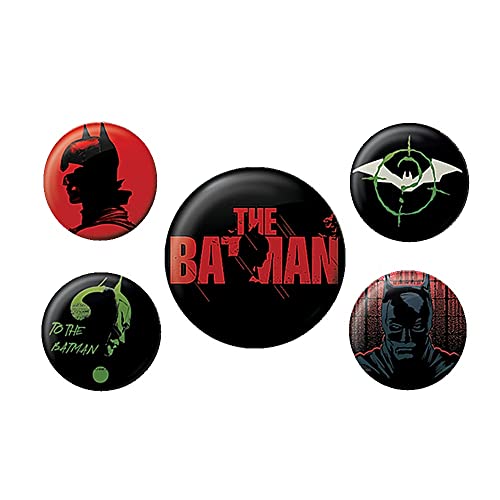 Pyramid International The Batman BP80730 Badges (5 Stück, 4 x 25 mm, 1 x 38 mm Durchmesser), offizieller Merchandise-Artikel, mehrfarbig, Einheitsgröße, Einheitsgröße, Kupfer, Achat von Pyramid International