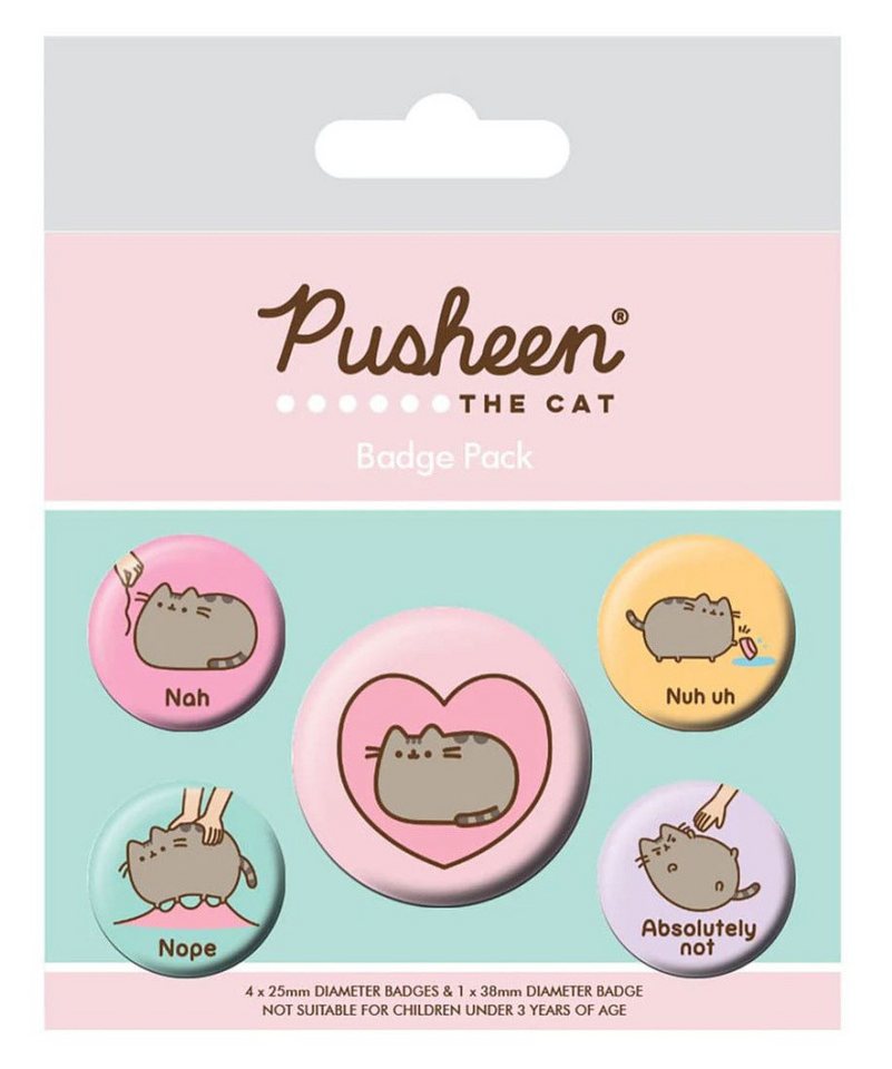 Pyramid International Anstecknadel Pusheen Ansteck-Buttons 5er-Pack Pusheen Nah von Pyramid International
