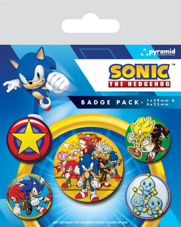 Pyramid International Anstecknadel Sonic the Hedgehog Ansteck-Buttons 5er-Pack Speed Team von Pyramid International