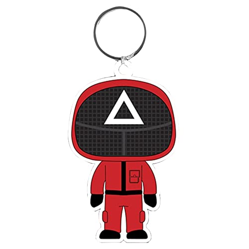 Pyramid International Squid Game Schlüsselanhänger aus Gummi, mit Reißverschluss oder Rucksack, offizielles Design von Pyramid International