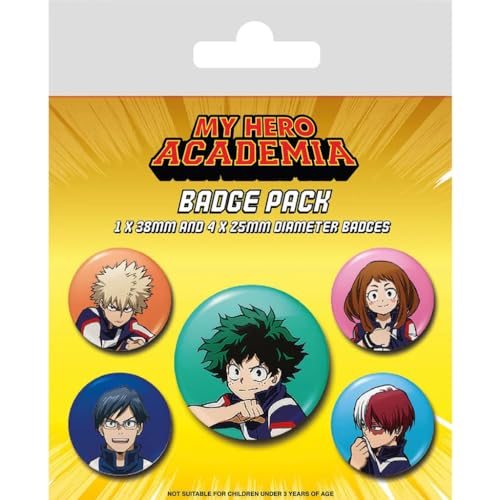 Pyramid My Hero Academia – Badges – Pack mit 5 Abzeichen, mehrfarbig, Metall von Pyramid International