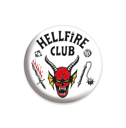 Pyramid International Stranger Things 4 Hellfire Club-Abzeichen, moderner Stil, Metall, Unisex, 1,0 Stück, NC, One size von Pyramid International