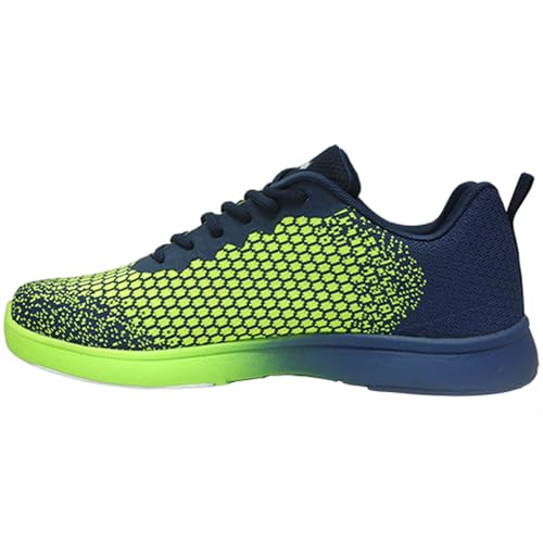 Pyramid Herren Path Lite Seamless Mesh Bowlingschuhe, Navy/Voltage Lime, 43 EU von Pyramid