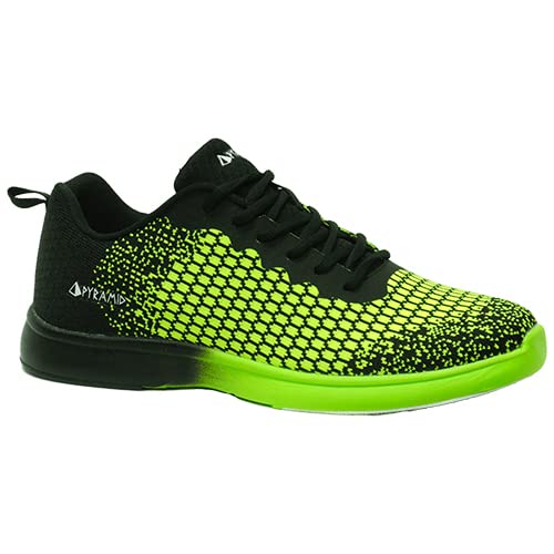 Pyramid Herren Path Lite Seamless Mesh Bowlingschuhe, Schwarz/Voltage Lime, 45 EU von Pyramid