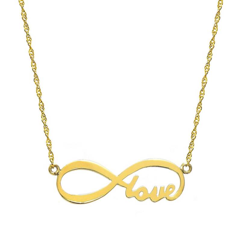 10 K Gelbgold Liebe Für Immer Infinity Halskette - Stil 2 von PyramidJewelry