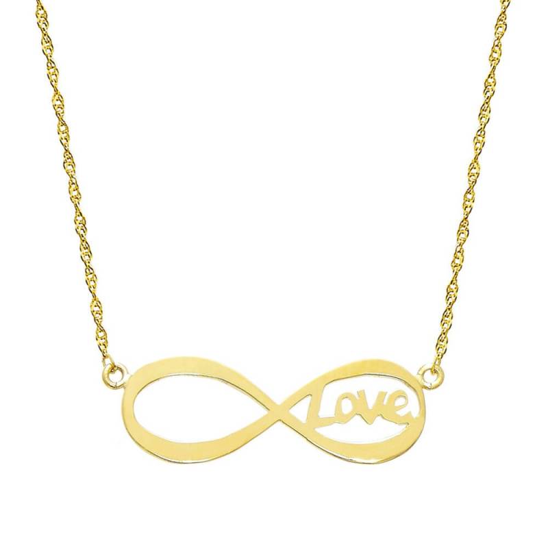 10K Gelbgold Love Forever Infinity Halskette - Stil 3 von PyramidJewelry