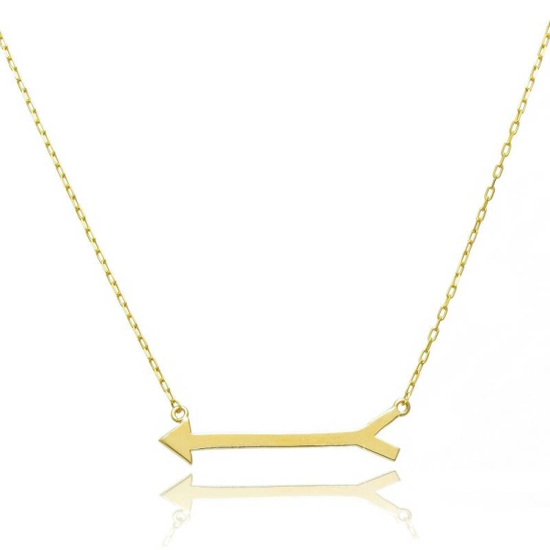 14K Gelbgold Pfeil Halskette von PyramidJewelry