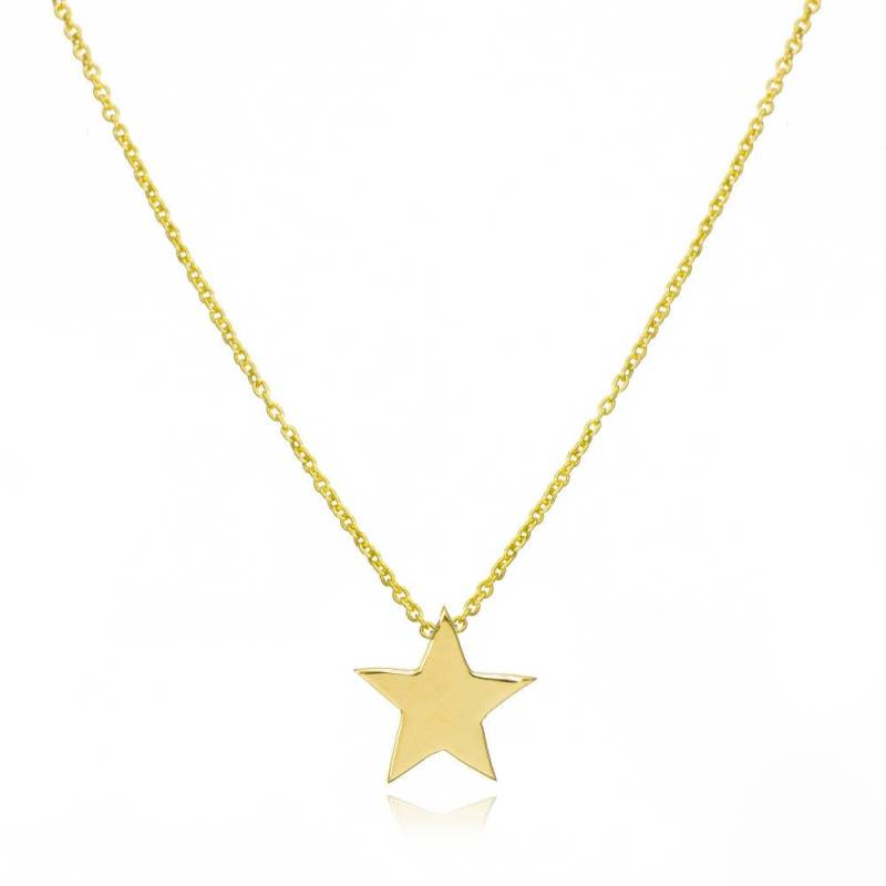 14K Gelbgold Süße Baby Stern Halskette von PyramidJewelry