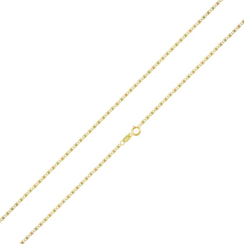 14K Tri Color Gold 1, 5 Mm Valentino Stern Halskette, 16 "Bis 22" von PyramidJewelry