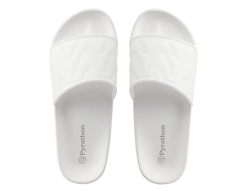 Pyrathon Badelatschen Damen Badeschlappe Leichte Arch Support Schlappen Hausschuhe Sommer Badeschuhe Weiß20,39EU von Pyrathon