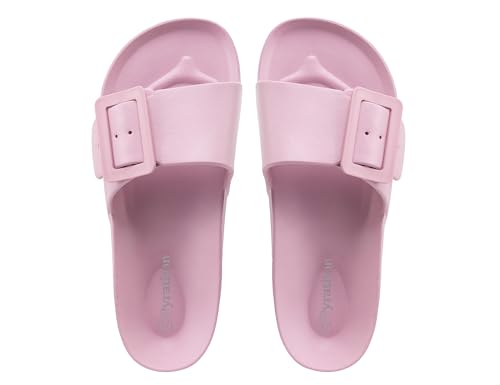 Pyrathon Badelatschen Damen Badeschlappe Leichte Arch Support Schlappen Hausschuhe Sommer Badeschuhe 37EU,Rosa08 von Pyrathon