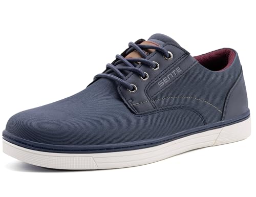 Pyrathon Sneakers Herren Schuhe Business Leichte Oxford Freizeitschuhe 41-46EU(46EU,Navyblau) von Pyrathon