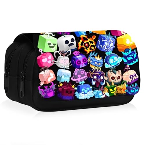 PyrrlicToy Fruits Kinder Federmäppchen Fruits Cartoon Mäppchen Tragbare Doppellagige Stifttasche Hohe Kapazität Federmäppchen Geschenk für Mädchen und Jungen Schule Studenten von PyrrlicToy