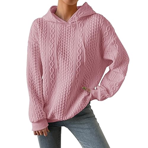 Pzdaacr Kapuzen-Sweatshirt, strukturiert, langärmlig, für Damen, Kapuzenpullover, für Herren, E-Rose, 54 von Pzdaacr