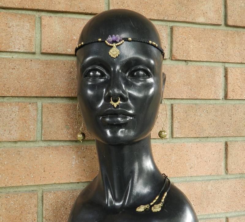 Amethyst-Tiara Bohochic-Tiara Handgefertigt Amethyst-Tiara Bohochic-Tiara Handgefertigt von PzrShop