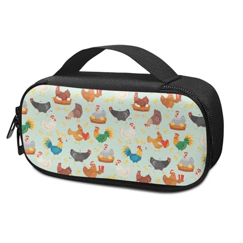 Pzuqiu Bunte Huhn-Huhn-Insulin-Kühltasche, tragbares Insulin-Paket, Diabetiker-Reisetasche, Organizer, Medikamentenkühltasche für Insulin-Stifte und Diabetikerbedarf von Pzuqiu