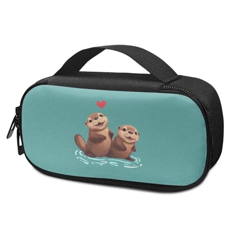 Pzuqiu Cartoon Sea Otters Insulin-Kühltasche, Reiseetui, tragbar, für Diabetiker, Organizer, Kühltasche für Insulin-Stift, Spritze, Glukosemessgerät und andere Diabetiker-Utensilien von Pzuqiu