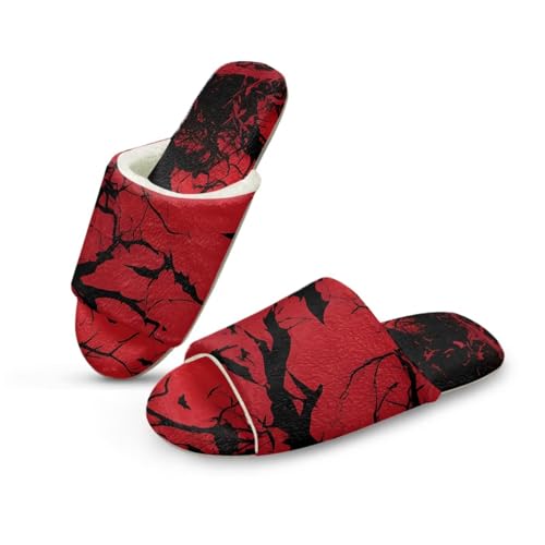 Pzuqiu Damen-Hausschuhe, Slipper, offener Zehenbereich, warm, gemütlich, flauschig, für drinnen und draußen, mit rutschfester Sohle, Halloweenschläger, 42/43 EU Pzuqiu Damen-Hausschuhe, Slipper, offener Zehenbereich, warm, gemütlich, flauschig, für drinnen und draußen, mit rutschfester Sohle, Halloweenschläger, 42/43 EU von Pzuqiu