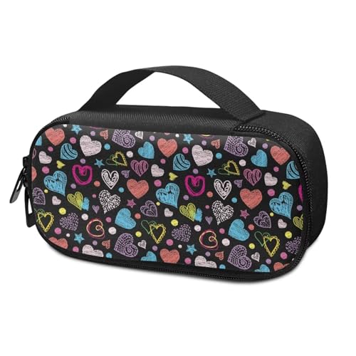 Pzuqiu Doodle Insulin-Kühltasche mit buntem Herz, isoliert, für Diabetiker, Organizer, tragbare medizinische Kühltasche für Insulin-Stifte und andere Diabetes-Utensilien von Pzuqiu