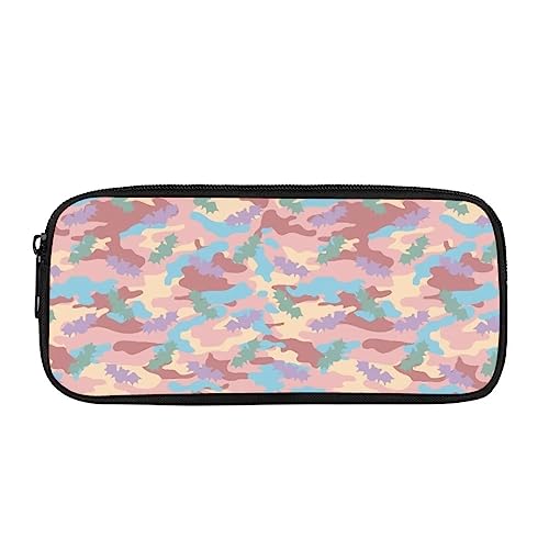 Pzuqiu Federmäppchen, großes Fassungsvermögen, für Schule, Büro, Teenager, Mädchen, Jungen, Männer, Frauen, Erwachsene, Pink Camo, Schulranzen von Pzuqiu