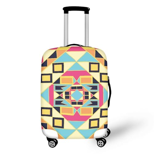 Pzuqiu Gepäckabdeckung, elastisch, waschbar, Koffer-Schutz, Reisekoffer-Abdeckung für Kinder und Erwachsene, Abstrakte Geometrie, L (25-28 inch suitcase) von Pzuqiu