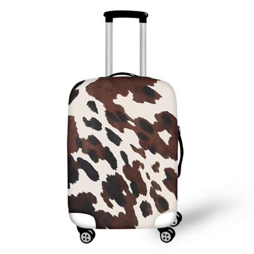 Pzuqiu Gepäckabdeckung, elastisch, waschbar, Koffer-Schutz, Reisekoffer-Abdeckung für Kinder und Erwachsene, Rindsleder-Aufdruck, M (22-24 inch suitcase) von Pzuqiu