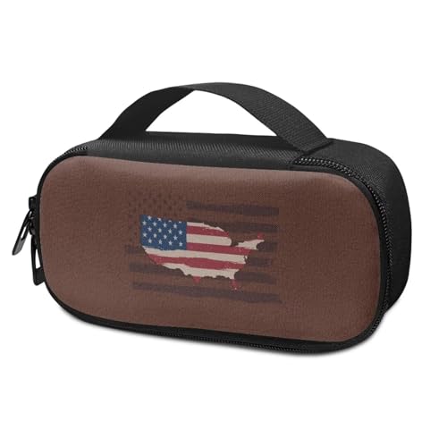 Pzuqiu Insulin-Reiseetui mit USA-Flagge, Kühltasche, isolierter Organizer, stilvolle Kühltasche für Insulin-Stift und Medikamente, Diabetikerbedarf von Pzuqiu