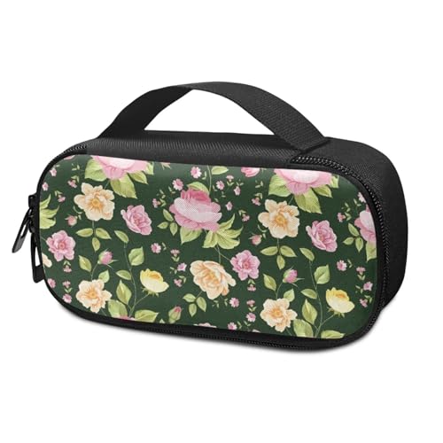 Pzuqiu Isolierter Organizer für Insulin-Stift und Medikamente, mit leuchtendem Blumenmuster, stilvolle Diabetes-Pflege, isolierter Organizer, tragbare Kühltasche für Insulin-Stifte und Medikamente, von Pzuqiu