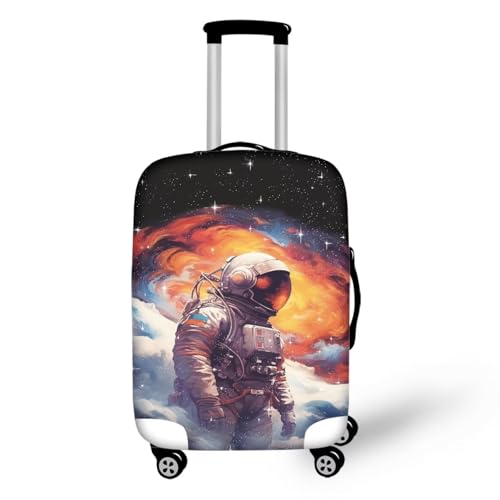 Pzuqiu Kofferabdeckung, kratzfest, Gepäck-Schutzzubehör für Kinder und Erwachsene, Astronaut, M (22-24 inch suitcase) von Pzuqiu