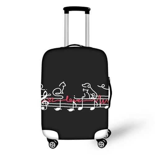 Pzuqiu Kofferabdeckung, kratzfest, Reisezubehör für Kinder und Erwachsene, Hinweis für Katzen und Hunde, L (25-28 inch suitcase) von Pzuqiu